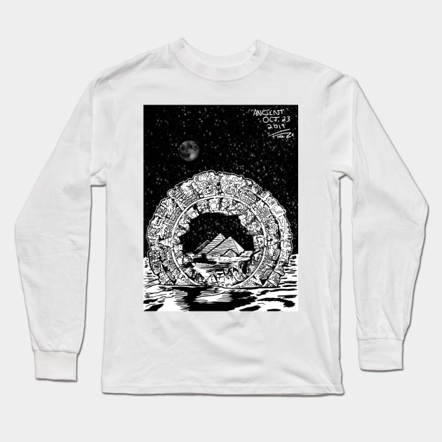 Inktober 2019 "Ancient" Long Sleeve T-Shirt by freezethecomedian